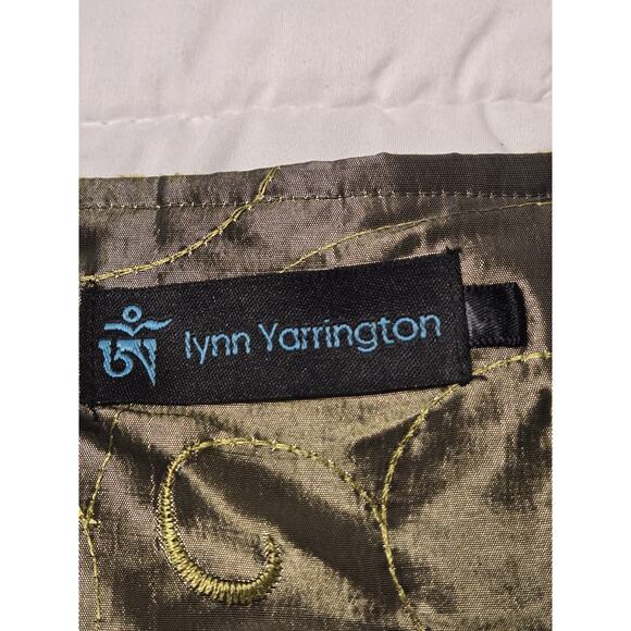 Vtg Fiber Artist LYNN YARRINGTON M Rust Chenille Blazer Green Holiday Festive - Picture 3 of 10